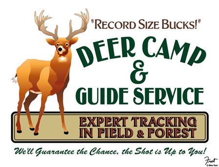 Deer Camp by Mark Frost art print