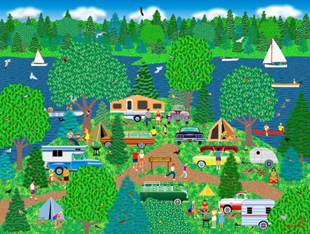 Camping Pleasure by Mark Frost art print
