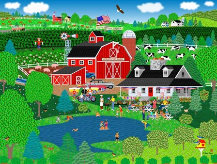 Apple Pond Farm Summer by Mark Frost art print