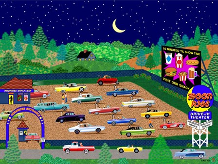 Moonrise Drive-In by Mark Frost art print