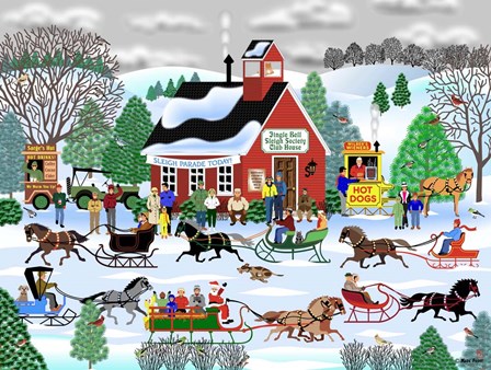 Jingle Bell Sleigh Society by Mark Frost art print