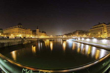 Paris Night Brige II by Sebastien Lory art print