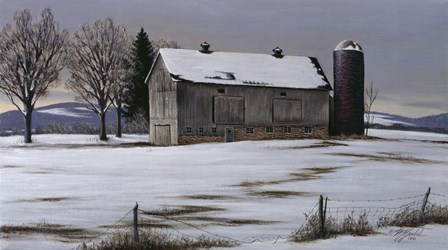 Winter Barn by Wilhelm J. Goebel art print