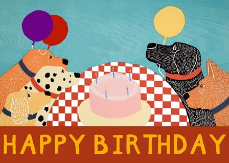 Happy Birthday Large by Stephen Huneck art print