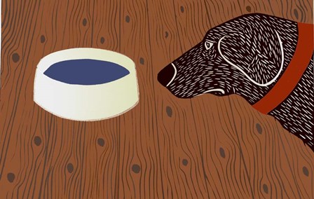Water Bowl Good Dog by Stephen Huneck art print