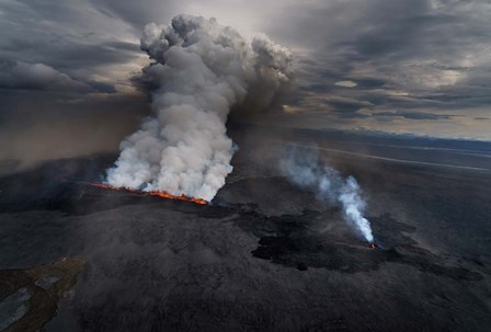 Lava and Plumes from the Holuhraun Fissure, Iceland by Panoramic Images art print