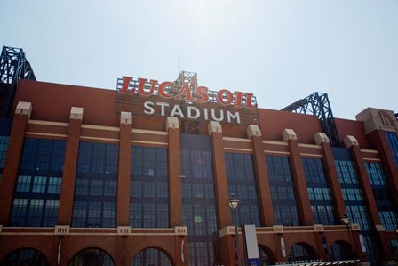 Facade of the Lucas Oil Stadium, Indianapolis, Indiana by Panoramic Images art print