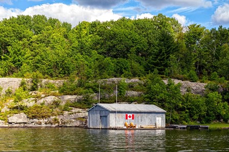 Old Metal Boathouse, Lake Muskoka, Ontario, Canada by Panoramic Images art print