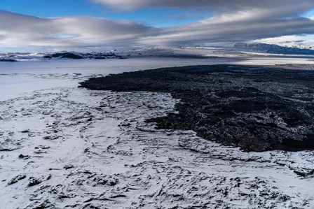 Lava and Snow at the Holuhraun Fissure, Bardarbunga Volcano, Iceland. by Panoramic Images art print