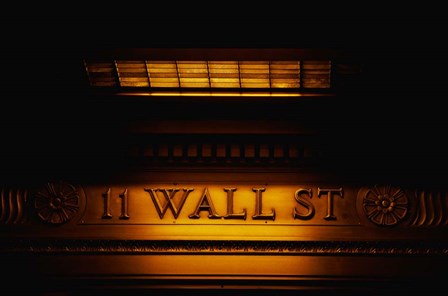 11 Wall St. Building Sign by Panoramic Images art print