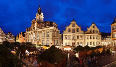 Christmas Fair, Schwabisch Hall, Hohenlohe, Baden-Wurttemberg, Germany by Panoramic Images art print