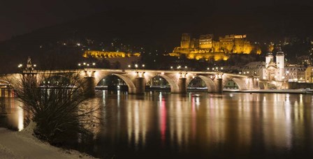 Carl Theodor Bridge, Heidelberg, Baden-Wurttemberg, Germany by Panoramic Images art print