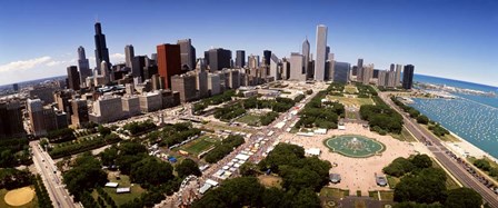 Aerial Grant Park, Chicago, IL by Panoramic Images art print