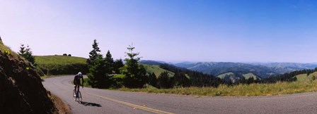Cycler on Mt Tamalpais, Marin County, California by Panoramic Images art print