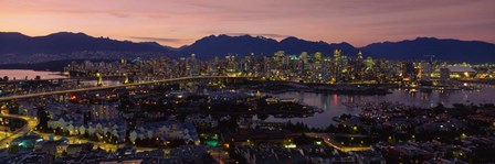 Vancouver at Dusk, British Columbia, Canada by Panoramic Images art print