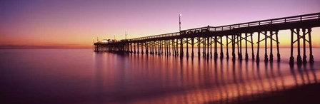 Balboa Pier at sunset, Newport Beach, Orange County, California, USA by Panoramic Images art print
