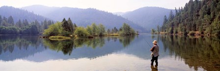 Fishing, Lewiston Lake, California by Panoramic Images art print