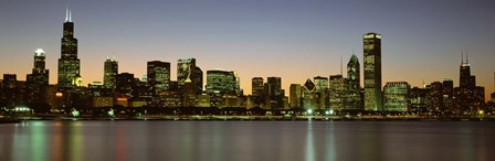 Chicago Skyline at Dusk, IL by Panoramic Images art print