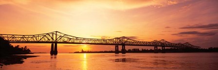 Bridge At Sunset, Mississippi by Panoramic Images art print