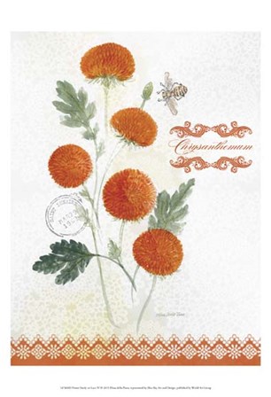 Flower Study on Lace IV by Elissa Della-Piana art print