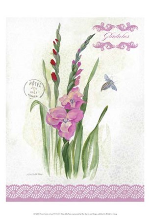 Flower Study on Lace VI by Elissa Della-Piana art print
