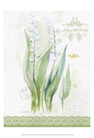 Flower Study on Lace IX by Elissa Della-Piana art print
