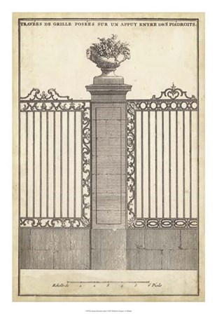 Antique Decorative Gate I by J. F. Blondel art print
