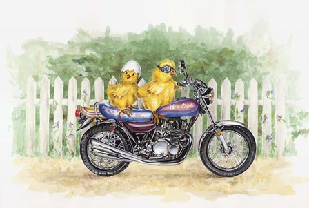 Biker Chicks by Charlsie Kelly art print