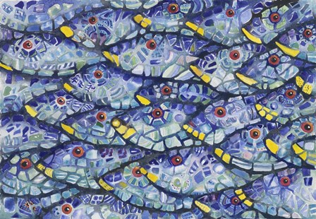 Mosaic School At Sea by Charlsie Kelly art print
