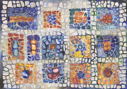 Complementary Mosaic by Charlsie Kelly art print