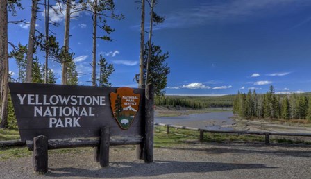 Yellowstone National Park Sign by Galloimages Online art print