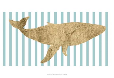 Pin Stripe Whale I by Studio W art print