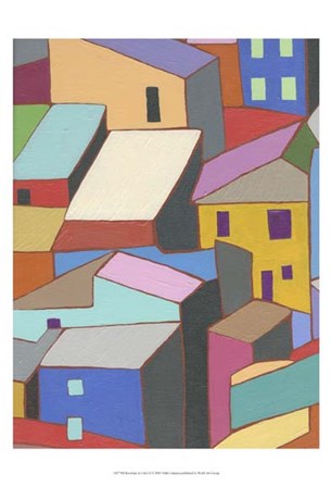 Rooftops in Color II by Nikki Galapon art print