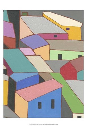 Rooftops in Color VII by Nikki Galapon art print