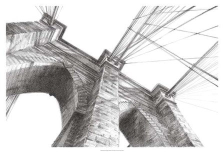Brooklyn Bridge Panorama by Ethan Harper art print