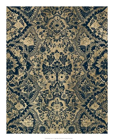 Baroque Tapestry in Aged Indigo I by Vision Studio art print