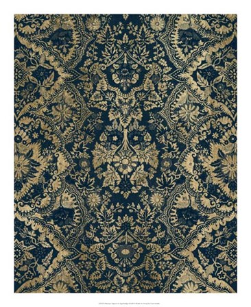 Baroque Tapestry in Aged Indigo II by Vision Studio art print