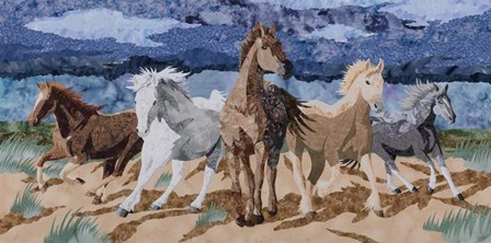 Stampeding Horses by Kestrel Michaud art print
