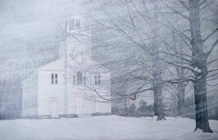 Winter  Church Yard by Ron Parker art print