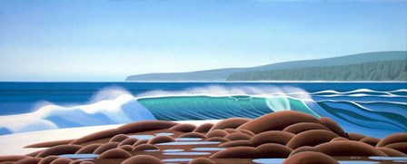 Surf On The Rocks by Ron Parker art print