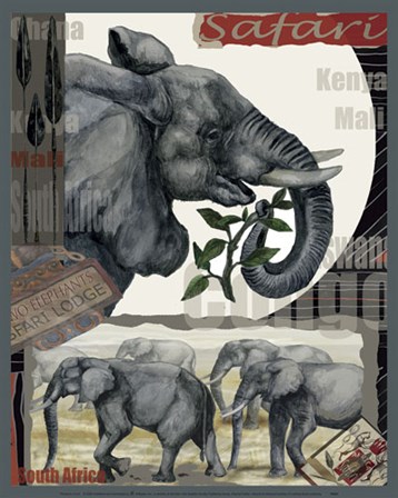 Elephant Safari art print