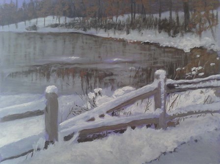 Nature Center Wintertime by Rusty Frentner art print