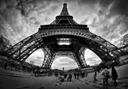 Eiffel Apocalypse B&amp;W by Sebastien Lory art print