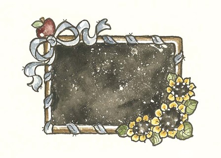 Chalkboard With Ribbon by Shelly Rasche art print