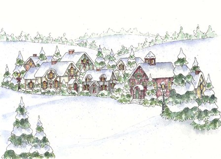 Houses by Shelly Rasche art print