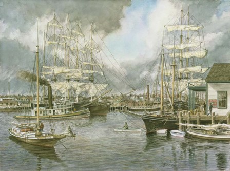 Generic Seaport by Stanton Manolakas art print