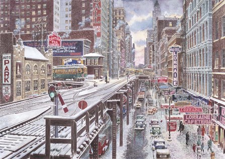 Chicago, The Loop by Stanton Manolakas art print