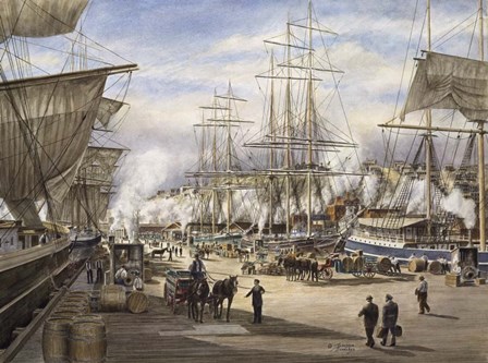 The Green St. Wharf by Stanton Manolakas art print