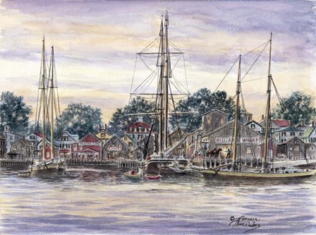 Providence Town by Stanton Manolakas art print