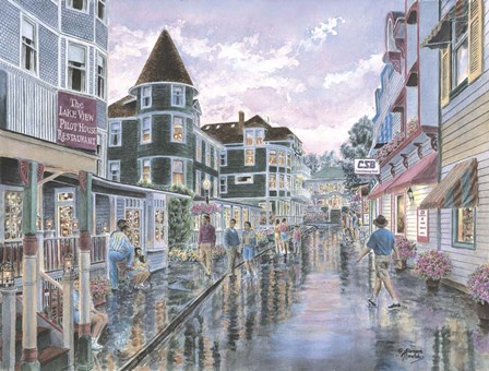 Mackinaw Sunset by Stanton Manolakas art print